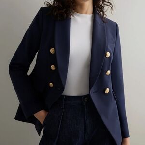 3024 NWT Quince Scuba Captain's Convertible Blazer Navy Blue Sz Large